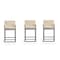 Manhattan Comfort Ambassador Counter Stool in Cream and Black (Set of 3) 3-CS010-CR - alternate 1